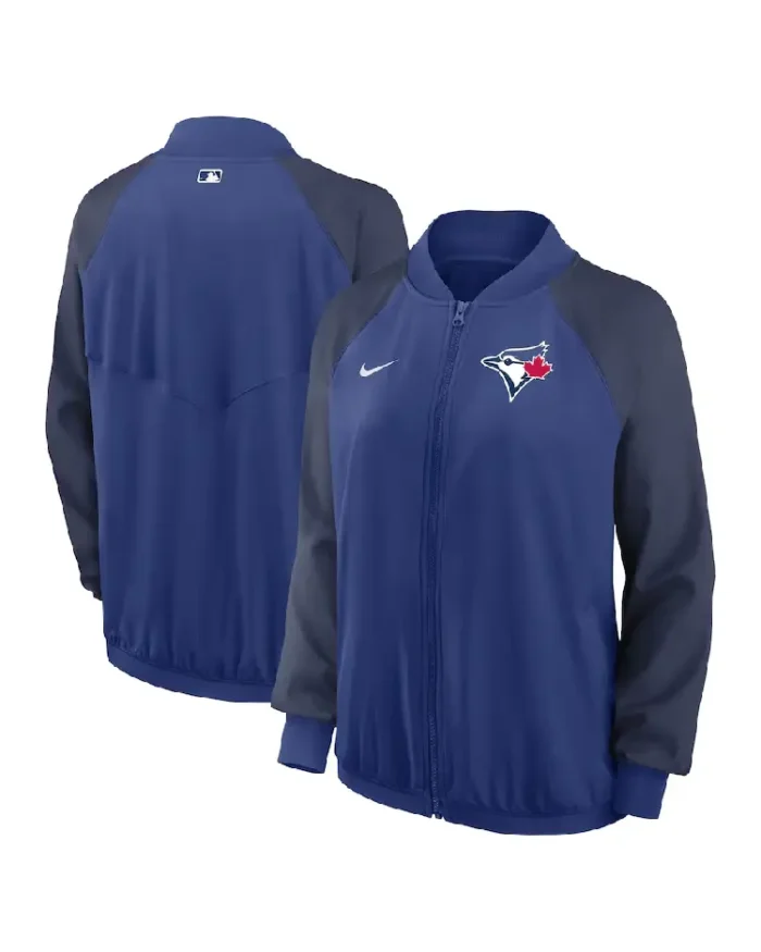 Mlb Toronto Blue Jays Nike Bomber Raglan Performance Jacket Front