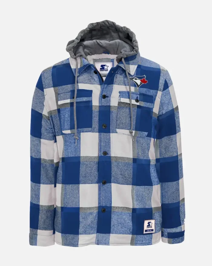 Mlb Toronto Blue Jays Sherpa Flannel Jacket