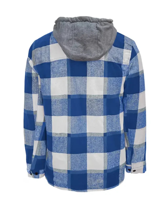 Mlb Toronto Blue Jays Sherpa Flannel Jacket Back