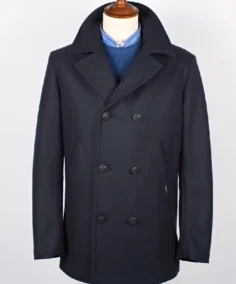 Navy Rugby Reefer Coat