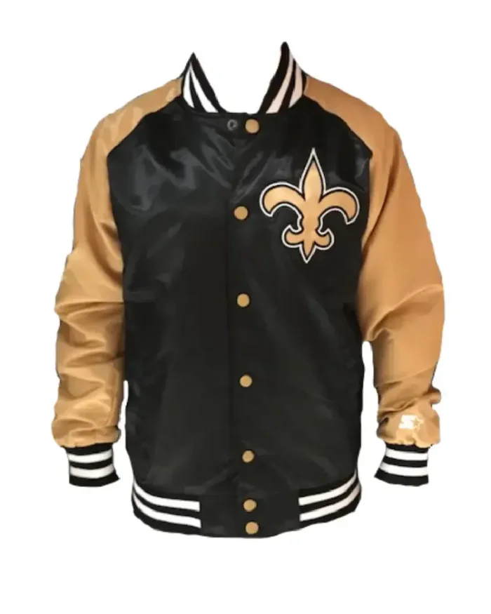 Quiros New Orleans Saints Black Varsity Jacket