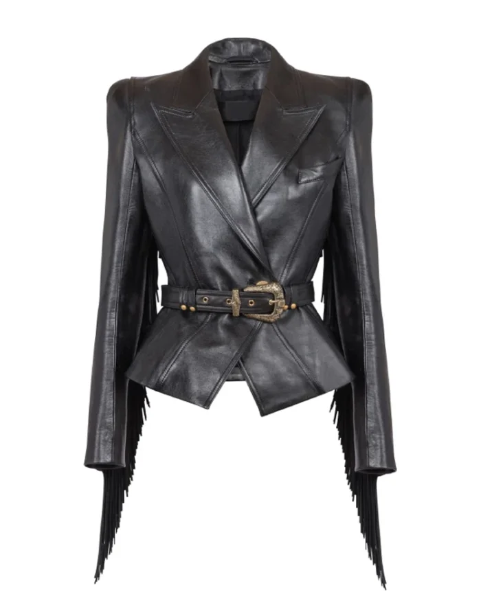 Shop Beyonce Knowles 2024 Black Leather Jacket For Unisex On Sale