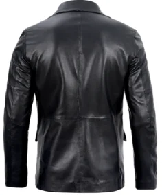 Shop Men's Real Lambskin Black Leather Blazer Jacket For Men And Women On Sale