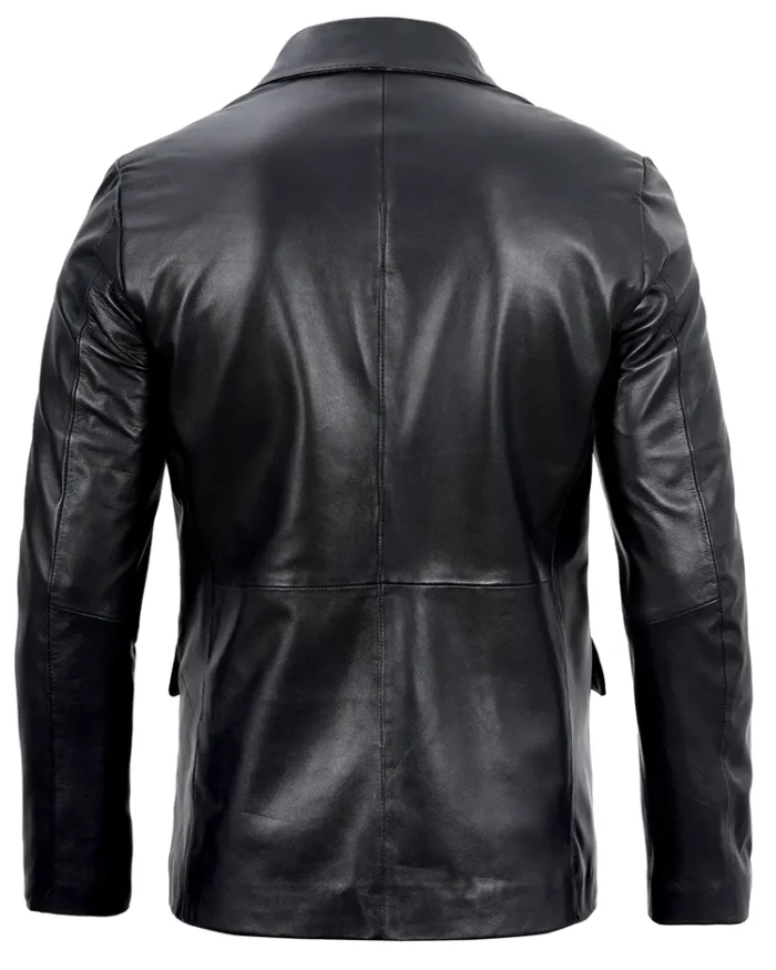 Shop Men'S Real Lambskin Black Leather Blazer Jacket For Men And Women On Sale