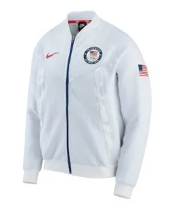 Shop Nike Team Issued Team USA 2020 Olympics Media Day Podium Jacket For Men And Women On Sale