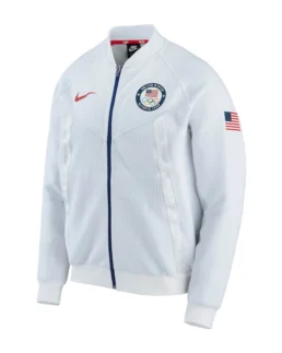 Shop Nike Team Issued Team USA 2020 Olympics Media Day Podium Jacket For Men And Women On Sale