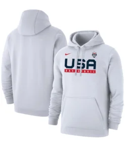 Shop Nike USA Basketball Club Fleece Pullover Hoodie For Men And Women On Sale