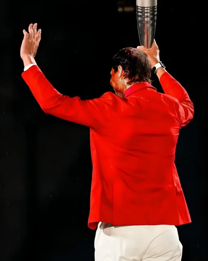 Shop Rafael Nadal Paris Olympics 2024 Red Blazer For Men And Women On Sale 