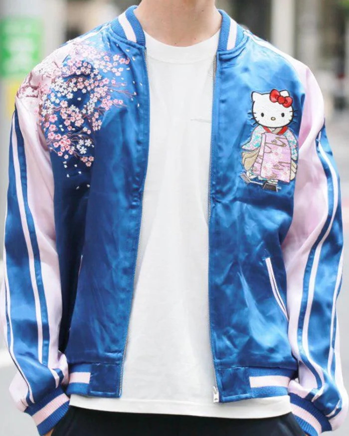 Shop Sanrio Hello Kitty Oiran Sukajan Jacket For Men And Women On Sale