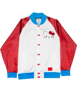 Shop Sanrio Hello Kitty X Loungefly 50th Anniversary Unisex Bomber Jacket For Men And Women On Sale