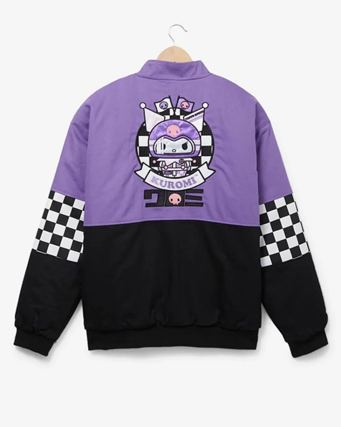 Shop Sanrio Kuromi Checkered Racing Jacket For Men And Women On Sale