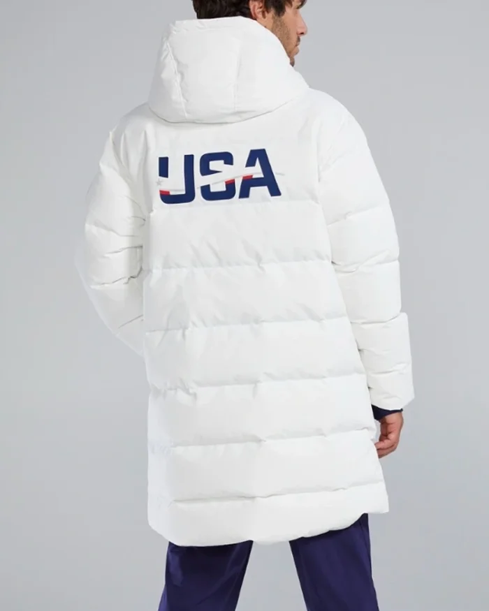 Shop Team USA Swimming Kit Elite Down Parka Jacket For Men And Women On Sale