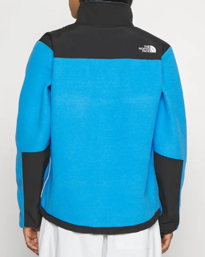 Shop The North Face Super Sonic Blue Denali Fleece Jacket For Men And Women On Sale Back View