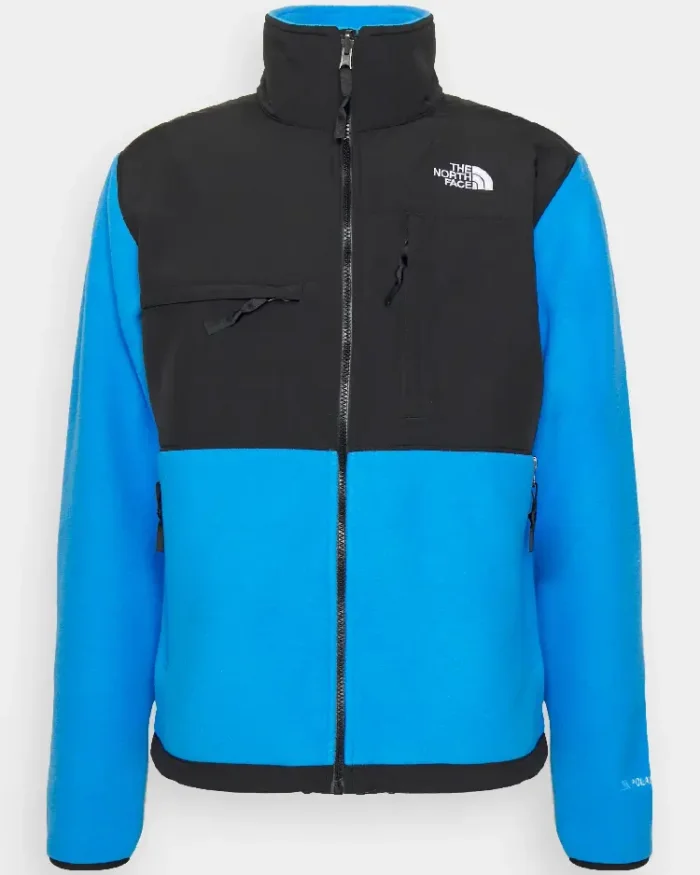 Shop The North Face Super Sonic Blue Denali Fleece Jacket For Men And Women On Sale Front View