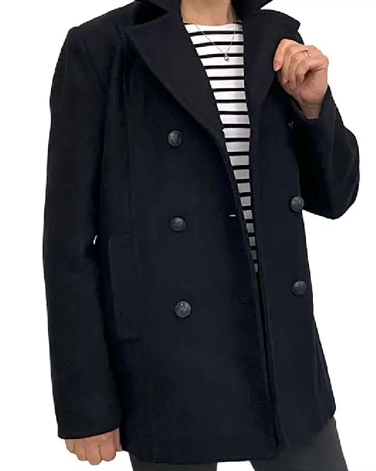 Shop wool blend reefer jacket coat For Men And Women On Sale