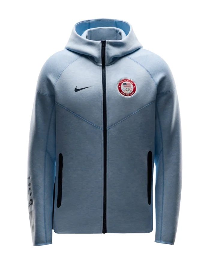 Team Tech U.S. Paralympic Blue Nike Heather Fleece Hoodie