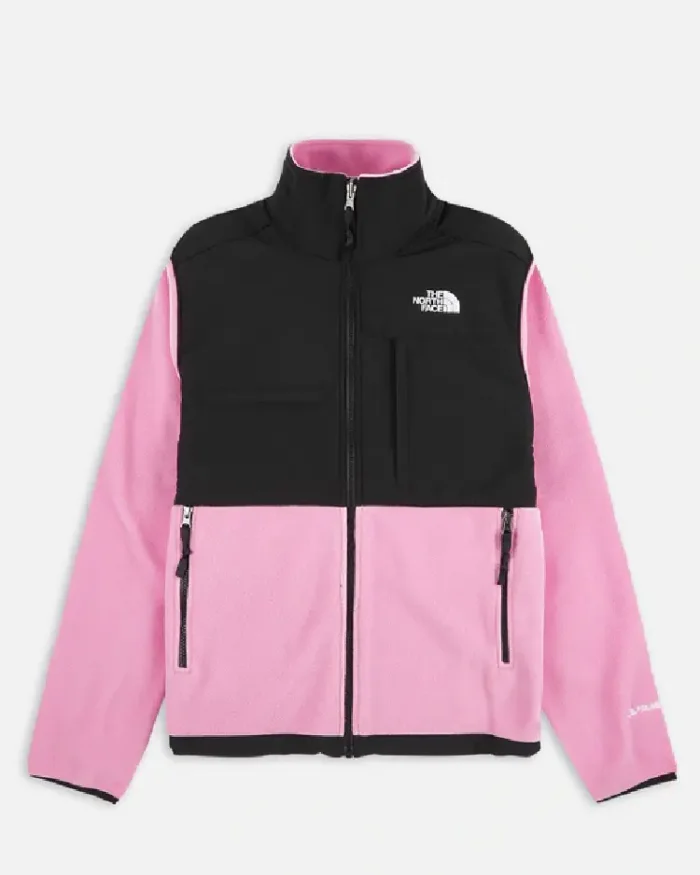 The North Face Baby Pink Denali Jacket Front View