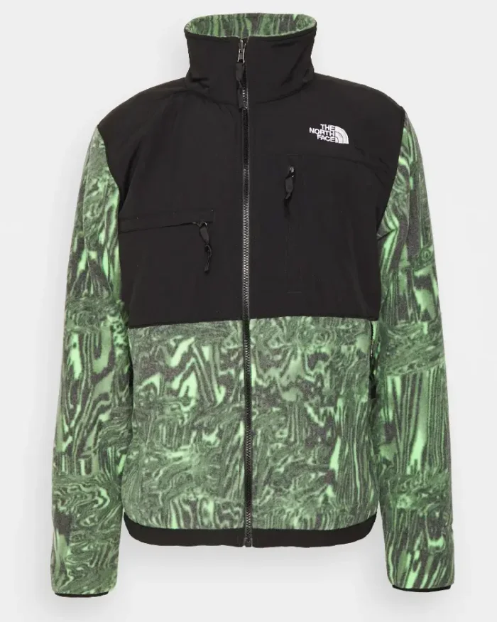 The North Face Chlorophyll Green Denali Fleece Jacket Front