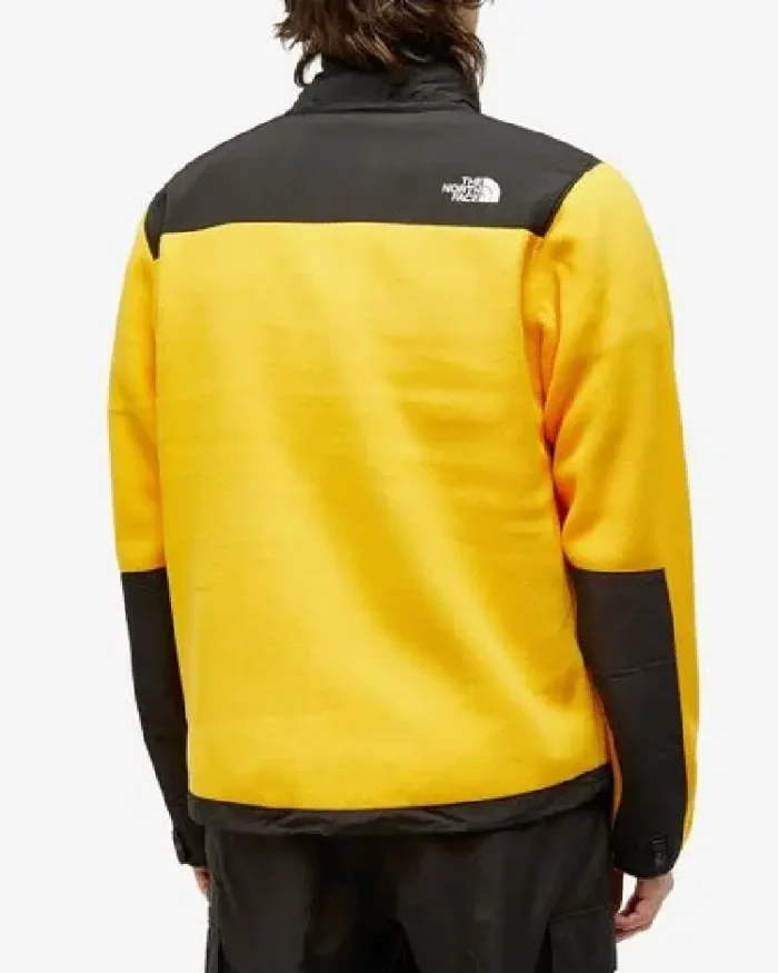 The North Face Yellow Denali Fleece Jacket Back View