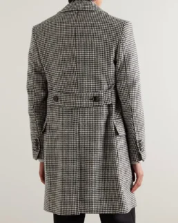 Tom Ford Slim-fit Double-breasted Houndstooth Wool Coat back