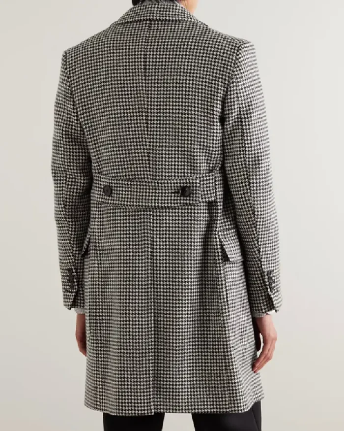 Tom Ford Slim-Fit Double-Breasted Houndstooth Wool Coat Back