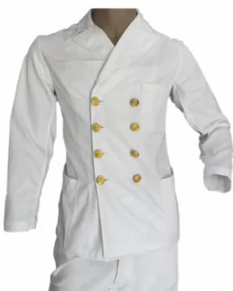 US Navy Chief Petty Officer CPO White Reefer Jacket