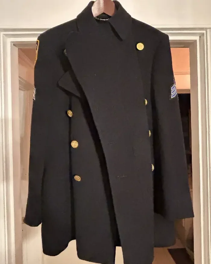 Vintage 1960'S Nypd Sergeant Heavy Reefer Jacket Front View