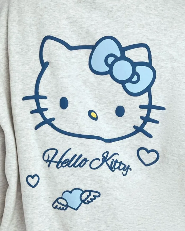 hello kitty fleece zip-up hoodie back closer