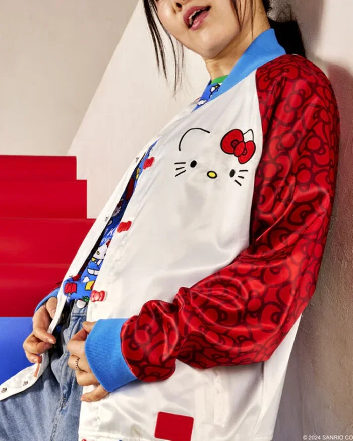 Sanrio Hello Kitty X Loungefly 50Th Anniversary Unisex Bomber Jacket Side View