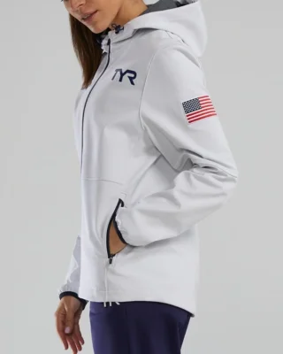 tyr usa olympics softshell recon women jacket side view