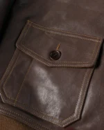 usaaf type a-1 leather flight light brown jacket pockets