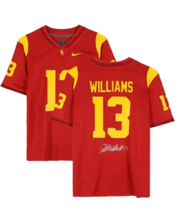 Caleb Williams USC Trojans Autographed Nike Limited Jersey Red - Trendy Leather Jackets