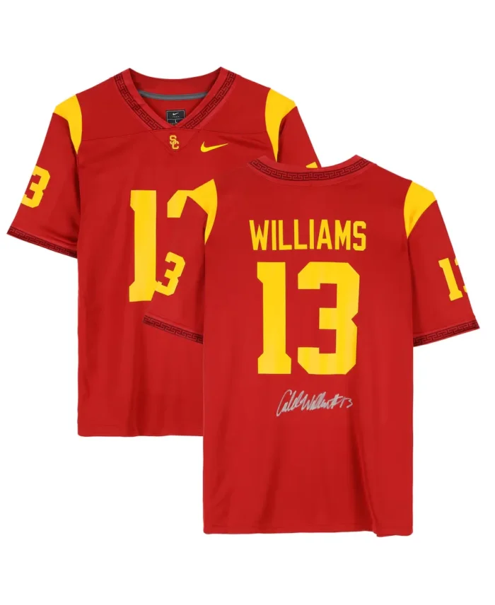 Caleb Williams Usc Trojans Autographed Nike Limited Jersey Red - Trendy Leather Jackets