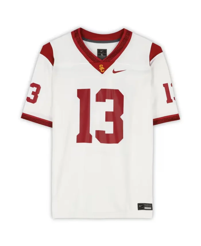 Caleb Williams Usc Trojans Autographed Nike Limited Jersey White Front - Trendy Leather Jackets