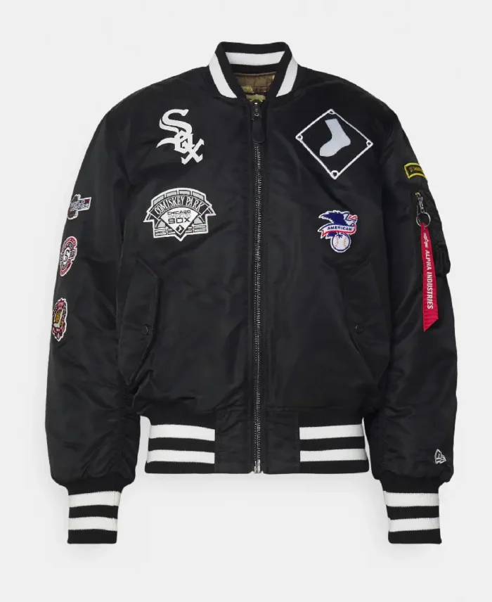 Chicago White Sox Reversible Bomber Jacket Frontr -Trendy Leather Jacket