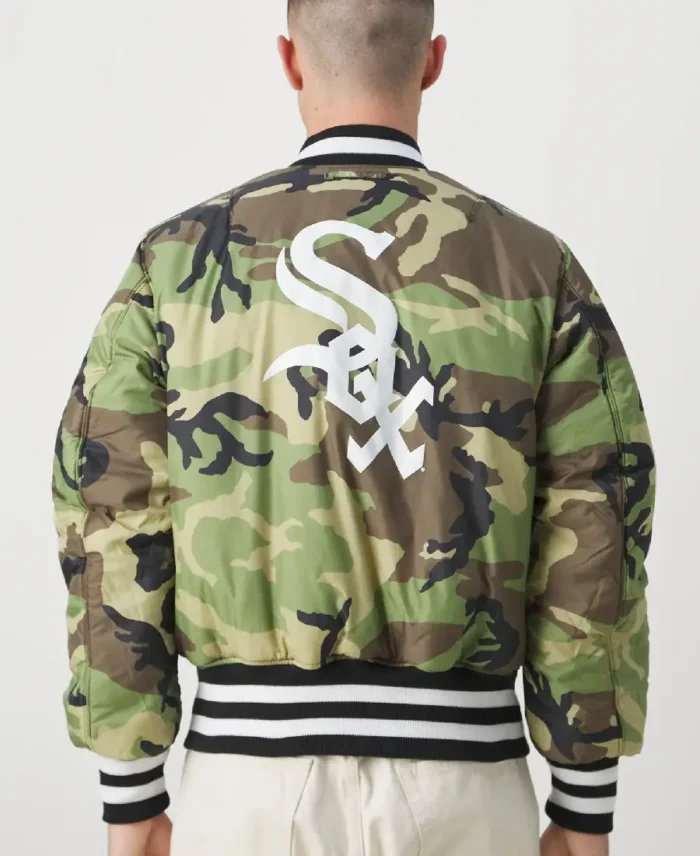 Chicago White Sox Reversible Bomber Jacket Reversable View -Trendy Leather Jacket