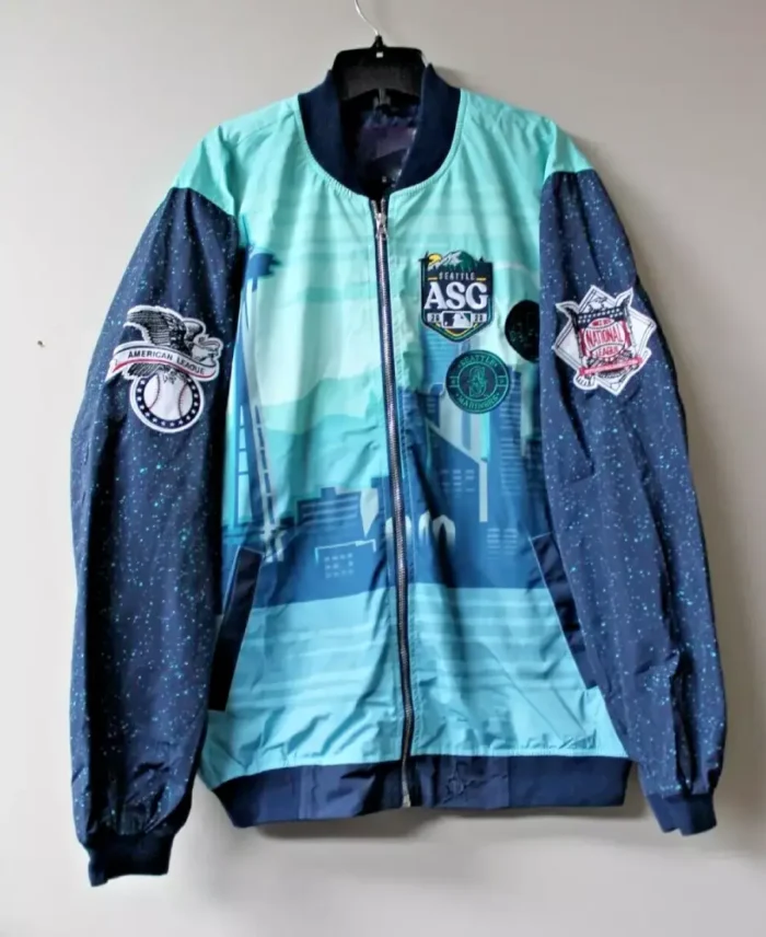 Mlb 2023 Seattle Mariners Zip Up Poly Jacket - Trendy Leather Jackets