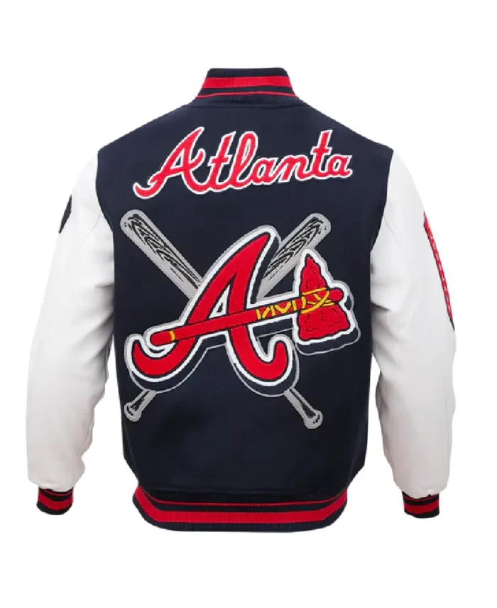 Mlb Atlanta Braves Mashup Varsity Jacket Back - Trendy Leather Jacket