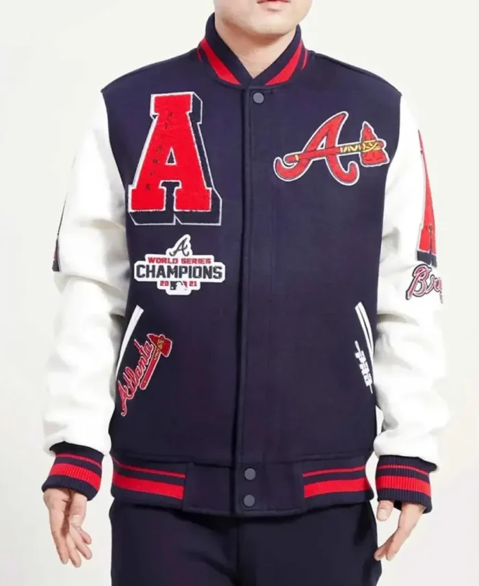 Mlb Atlanta Braves Mashup Varsity Jacket Style2 - Trendy Leather Jacket