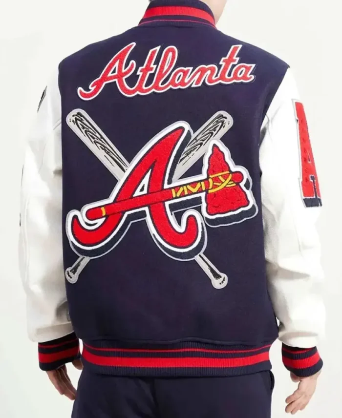 Mlb Atlanta Braves Mashup Varsity Jacket Style2 Back - Trendy Leather Jacket