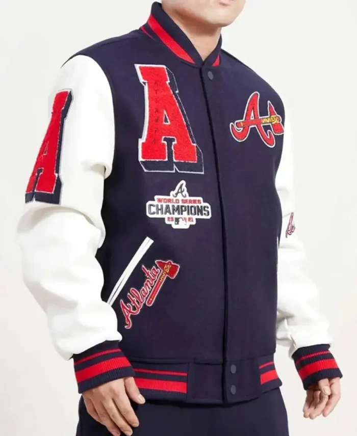 Mlb Atlanta Braves Mashup Varsity Jacket Style2 Side - Trendy Leather Jacket