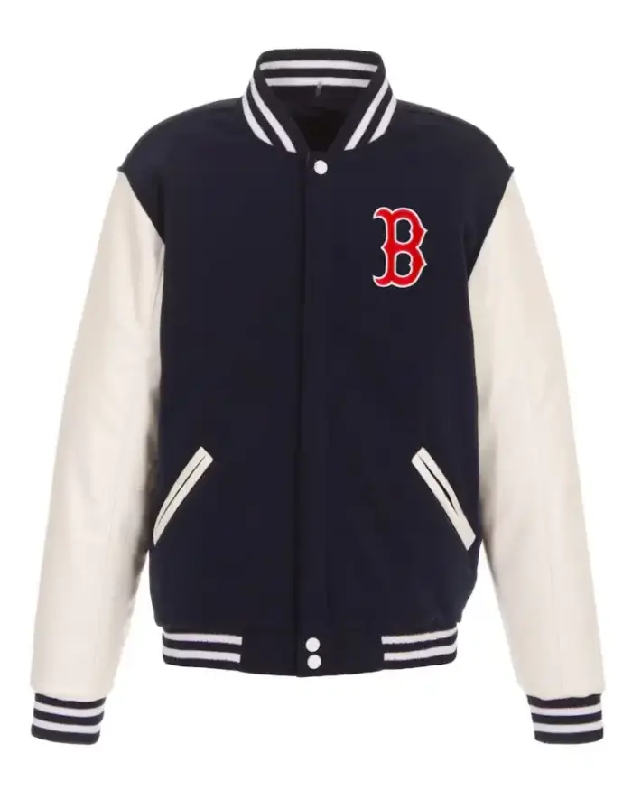 Mlb Boston Red Sox Jh Design Reversible Fleece Jacket