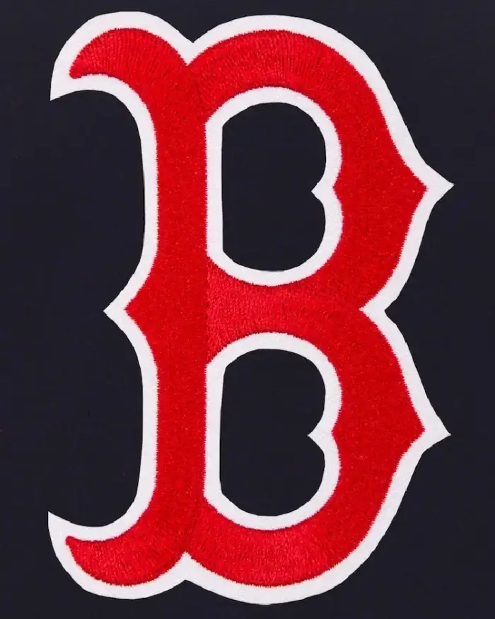 Mlb Boston Red Sox Jh Design Reversible Fleece Jacket Closeup