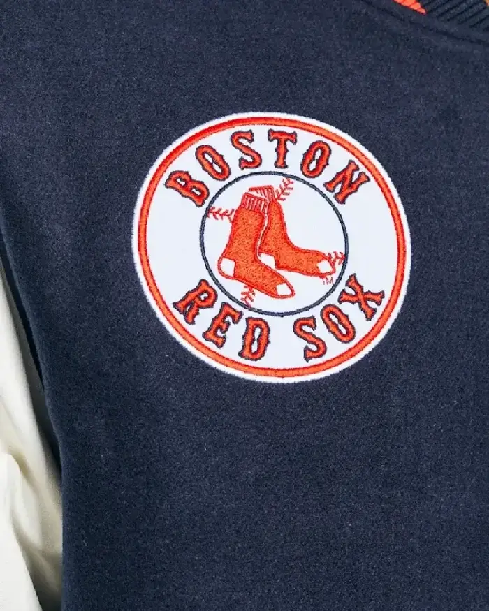 Mlb Boston Red Sox Melton Varsity Jacket Logo