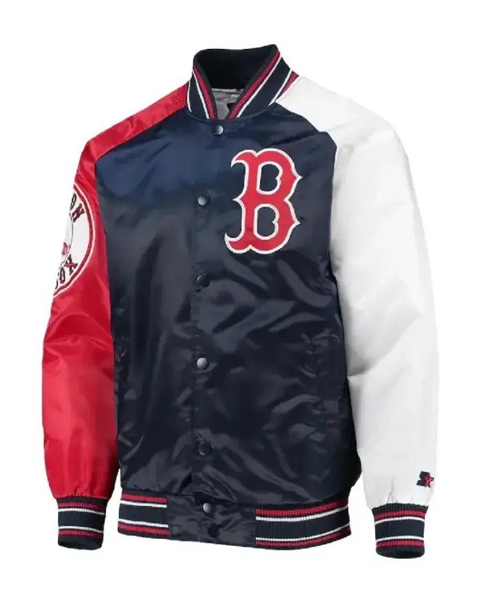 MLB Boston Red Sox Reliever Raglan Satin Jacket