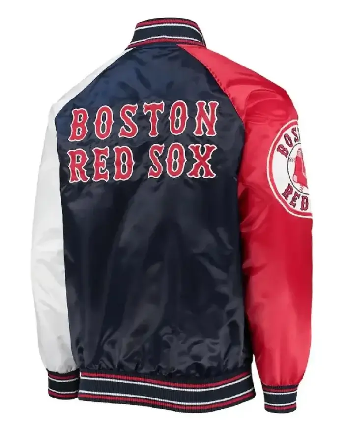 MLB Boston Red Sox Reliever Raglan Satin Jacket back