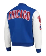 MLB Chicago Cubs Pro Standard White Varsity Jacket back - Trendy Leather Jacket