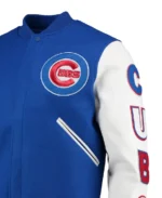 MLB Chicago Cubs Pro Standard White Varsity Jacket side - Trendy Leather Jacket