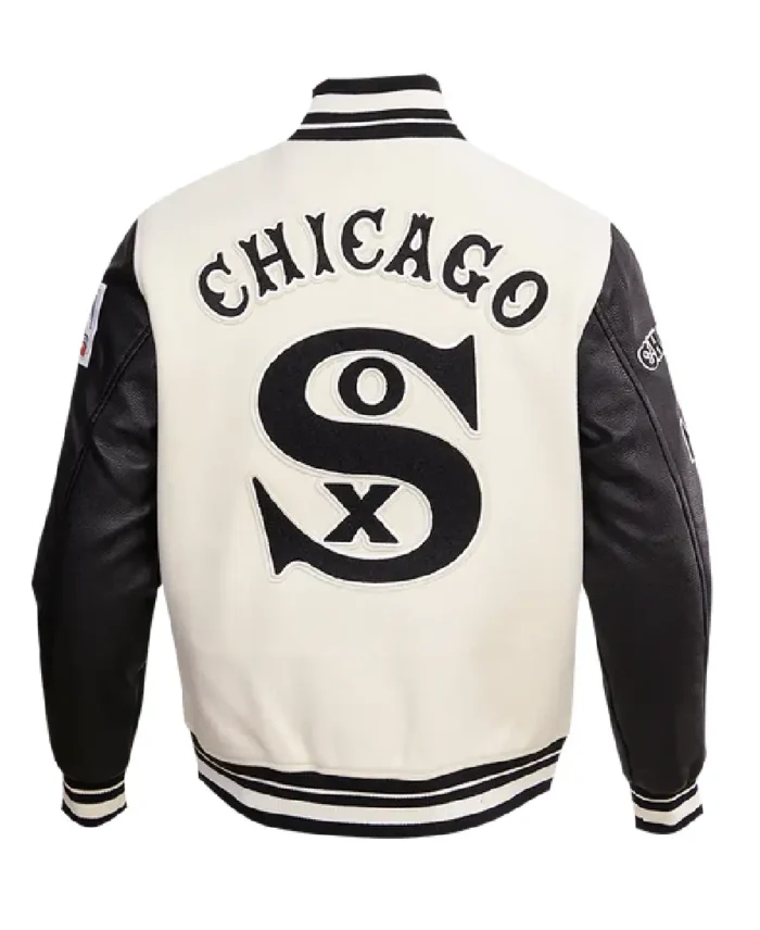 Mlb Chicago White Sox Retro Classic Varsity Jacket Back- Trendy Leather Jacket