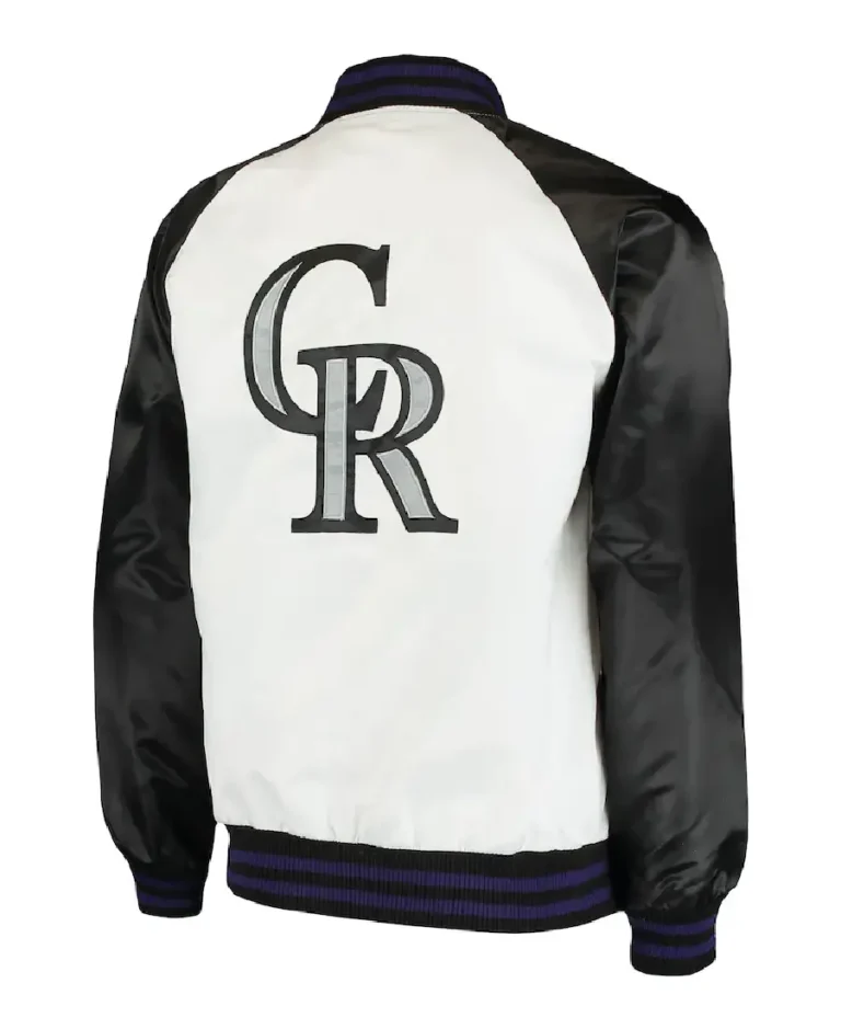 MLB Colorado Rockies Starter Clean-Up Hitter Jacket back - Trendy Leather Jacket